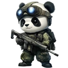 熊猫士兵图形热转印印花，新款时尚男女通用休闲贴花设计，适用于服装、箱包、帽子、枕头、DIY 热压贴花