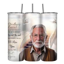 1 件 20 盎司不锈钢定制信使照片，纪念死者的玻璃杯，可重复使用，给死者的纪念礼物，给家人和朋友的纪念礼物，纪念礼物 - 自由選擇 - 查看 5