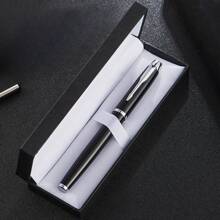 1 Set Of Single Tube+Black Gift Box Office Metal High-End Business Gift Pen Men's Commemorative Signature Pen Back To School - Black - View 7