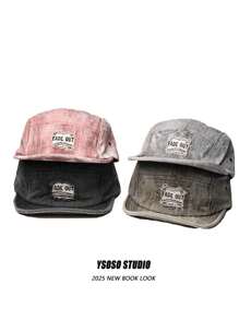 Soft Crown American Workwear Style Short Brim Baseball Cap For Men, Lightweight Summer, Japan Street Fashion Sun Protection Hat - A - View 1