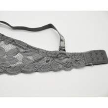 RITA SENSUAL FLORAL LACE BRA CUP B (3 PCS) - Grey - View 6