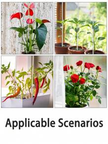 植物桩，植物棒 20 根丙烯酸透明植物支撑桩，35 厘米花园单茎兰花桩，适用于室内外植物、兰花、盆栽植物、西红柿、花卉（带 20 个夹子）