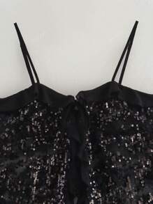 ZEVITY Women's Fashionable Sequin Patchwork Camisole Top For Summer