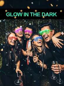 10副LED闪光眼镜，多色镜片，无线发光眼镜，适用于暗黑派对、霓虹派对、婚礼、生日、街头节日、亚克力LED眼镜，可用于生日派对、舞会、复活节、母亲节、春季装饰、毕业典礼等多种场合。