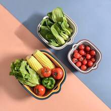 6/2 pièces, Passoire, Panier à double égouttage, Panier de passoire en plastique, Panier de lavage réutilisable, Passoire de cuisine, Panier de lavage de fruits et légumes, Fournitures de cuisine, Ustensiles de cuisine, Accessoires de cuisine