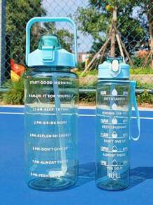 1 件 750 毫升/2 升大号 PC 水瓶，运动健身便携式吸管杯，适合居家和户外旅行 - 粉色 - 查看 2