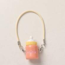 可爱迷你牛奶瓶斜挎水瓶杯，可爱牛奶瓶吊饰 DIY 手工娃娃装饰吊坠配件 - 彩色 - 查看 10