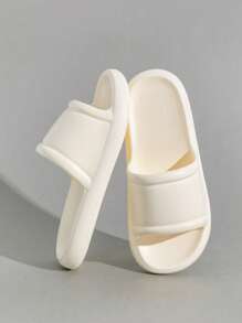 Unisex Indoor Home EVA One-Piece Slippers, Simple Solid Color Lightweight Soft Flexible Bathroom Shower Non-Slip Casual Slippers For Home Use, Suitable For Teen, Summer Casual, Outdoor Athletic, Vacation Travel, Graduation Gifts, Birthday Dress Accessories