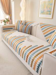 1pc Luxury All Season Sofa Seat Cover, Modern Minimalist Chenille Fabric Anti-Dust Anti-Slip Fashion Cushion Pad, Washable, Pilling-Resistant, Pet Friendly, Fits Bedroom, Office, Living Room, L-Shaped Sofa 1/2/3/4 Seat