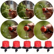 Adjustable Flow Garden Drip Irrigation System, Automatic Watering System, Made Of Plastic Material, No Need For Electricity, Universal Connection Thread, Water-Saving Spraying Device, Suitable For Gardens