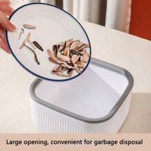 Mini Desktop Trash Can: 1pc Small Square Countertop Garbage Can Tiny Plastic Garbage Bin Waste Basket Container Desk Organizer For Car Office Home - Multicolor - View 4