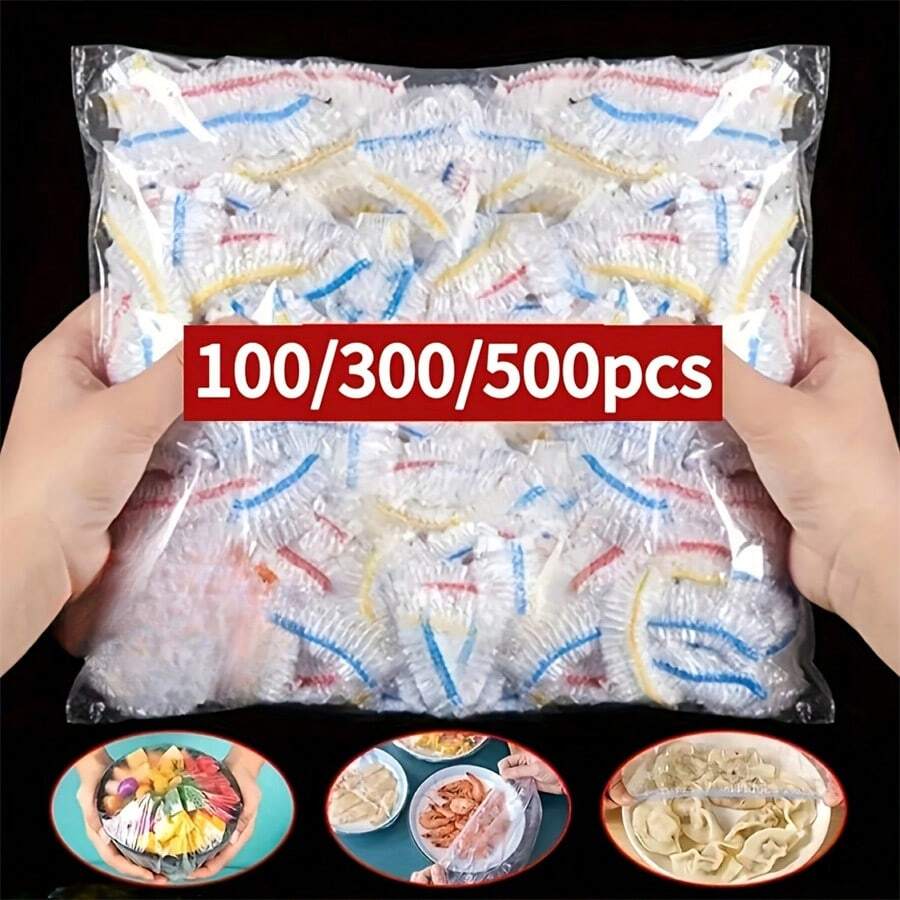 Cling Film - 100/300/500pcs, Colorful, Disposable, Food Contact Grade, Suitable For Kitchen, Picnic, BBQ And Other Occasions - Multicolor - View 1