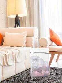 1 件装涤纶矩形拉链洗衣袋，多用途洗漱包，厚网眼储物袋，保护性洗衣袋，涤纶网眼拉链袋，适用于衣物，旅行收纳，洗衣保护袋，适用于衬衫、胸罩、袜子、袜子、内衣、裤子、鞋子、口罩、旅行收纳盒