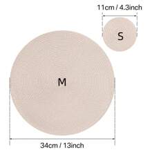 1 件针织餐垫和杯垫套装，可洗耐热餐具垫