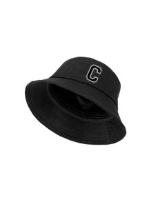 1 件儿童 26 个字母个性化名字印花渔夫帽，时尚百搭太阳帽，适合春夏户外、度假、日常装扮、返校，是母亲节和生日的绝佳礼物 - 黑色 - 查看 49