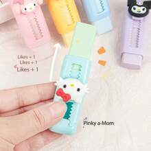 Sanrio 1pc Sanrio Retractable Eraser, Cute Cartoon Design, Dust-Free, Stationery Supplies For Students,Back To School