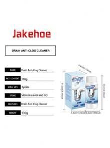 1 Pc Drain Clog Remover, Fast Dissolving Cleaner For Hair And Grease Clogged Drains (100g)