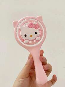 Sanrio Sanrio 1 szt. Uroczy kształt puszystego, pustego grzebienia, grzebień DIY do makijażu, masaż, przenośny, bardzo atrakcyjny, poziom, suchy i mokry, podwójne zastosowanie (otrzymany, wymaga samodzielnego wykonania)