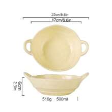 1 szt. Nowy projekt asymetrycznej ceramicznej podwójnej miski na uszy, domowa miska na owoce, minimalistyczna zastawa stołowa INS, miska na sałatkę, ładny styl