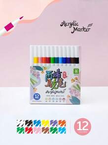 Nouveau marqueur acrylique à pointe souple avec 72 couleurs, grande capacité et encre à 30% à base d'eau. Convient aux débutants pour dessiner, couleurs faciles et rapides. Cadeaux d'anniversaire pour les amis, dessins scolaires, rentrée des classes