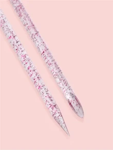 3pcs/Set Nail File Set Nail Art Crystal Dotting Pen Heart-Shaped Tofu Block File For Polishing And Shaping Manicure Tool Set