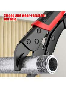 Heavy Duty Pliers - Multi-Function Pliers - Vise Grip - Clamp Pliers, Can Clamp Pipes, Ergonomic Black Handles With Red Accents, Suitable For Pipe Maintenance, Machinery, Pipes, Auto Repair And Household Maintenance. - Multicolor - View 4