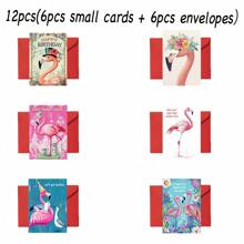 12/24pcs Vibrant Flamingo Greeting Card Set With Envelopes - Suitable For Mother's Day, Anniversary, Birthday, Thank You, Congratulations And Various Occasions - Thoughtful Card For Father, Mother, Family, Friends, Coworkers, Perfect For Animal Lovers