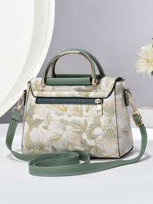 Fashion Printed Women's Shoulder Handbag, Soft Leather Flap Square Bag, Gift For Women, Best Mother's Day Gift - Multicolor - View 6