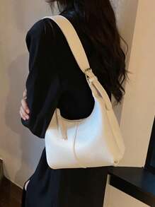 女士时尚腋下包/单肩包，适合日常通勤 - 白色 - 查看 6