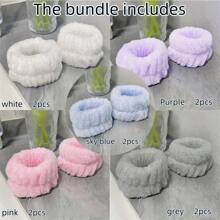 2pcs/4pcs/6pcs/8pcs/10pcs Wrist Bands, Wrist Towel Bands, Sweat Absorbent Wristbands For Women, Reusable Cleaning Wristbands, Soft Wash Face Wrist Bands, Facial Makeup Wrist Bands, Anti-Sweat Arm Sleeve Wristbands, Can Be Used As Headbands, Scrunchies, Sports Wristbands, Multiple Colors And Sizes Combinations - Bathroom Accessories, Reusable Spa Quality Sweat Bands Suitable For Women And Girls, Great For Face Washing, Yoga, Running Home Bathroom Decor Fall Decor Back To School