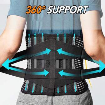 下背部支撑带，透气背部支撑带，男女工作适用，防滑腰部支撑带，健身房配件