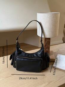 Nuevo bolso de mano vintage de alta gama y estilo elegante para motocicleta, bolso de hombro cruzado de motocicleta punk para ir y venir