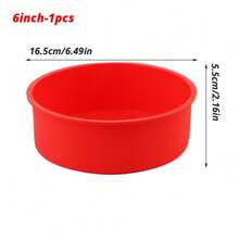 1 khuôn bánh silicon, khuôn bánh 4-10", khay nướng, phụ kiện lò nướng, dụng cụ nướng, đồ dùng nhà bếp, phụ kiện nhà bếp - Đỏ - Xem 9