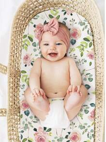 2 Packs Stretchy Ultra Soft Fitted Bassinet Sheets, Universal Fit For Bassinets Baby Cradle Moses Basket Oval Rectangle Mattress, Pad And Snug, Stylish Print Baby Sheets - Multicolor - View 3