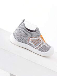 1双男女通用婴儿网面鞋，婴幼儿学步鞋，适合春夏新款 - 灰色 - 查看 4