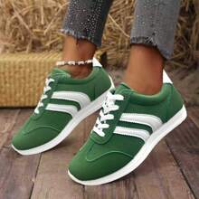 1 Pair Comfortable, Versatile Outdoor Sports Casual Shoes For Women - Green - View 2