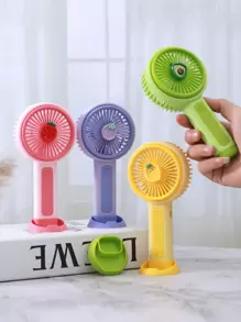 AOYI Portable Fan Handheld, Mini Personal Fans With Desktop Base, 3-Speed Adjustable, 500mAh Rechargeable Fan, Summer Cooling For Outdoor Office Traveling Walking Beach, Hot Weather Cool Essentials For Working Studying - 彩色 - 查看 1