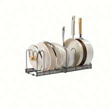 1 pièce Étagère de rangement et d'égouttage de cuisine style japonais simple, pour couvercles de casseroles, planches à découper et poêles