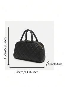 Bolsa de mão com design fofo e de nicho, nova primavera/verão 2025, bolsa Boston, bolsa de boliche, bolsa casual e elegante para mulheres de negócios, para deslocamento diário, adequada para trabalho, compras, namoro, viagens, estudantes universitários, bolsa feminina, uso diário (excluindo acessórios)