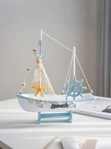 Wooden Sailboat Models, Handmade Wooden Boats, Mediterranean Style Ocean Themes, Home Desktop Cabinet Decorations, The Best Gifts For People