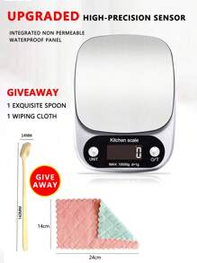 10kg/1g High Precision Multi-Function Coffee Scale, Stainless Steel LCD Display High Accuracy Electronic Kitchen Scale, Food Scale, Handheld Italian Coffee Scale, Precise Baking Kitchen Scale, Coffee Bean Scale, Kitchen Accessories, Baking Tools, Suitable For Kitchen Baking Cooking, Weight Loss And Nutritional Diet (Batteries Not Included) - Multicolor - View 9