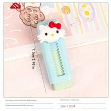 Sanrio 1pc Sanrio Retractable Eraser, Cute Cartoon Design, Dust-Free, Stationery Supplies For Students,Back To School