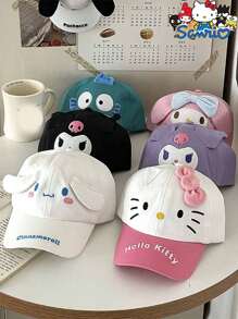 Sanrio Sanrio Licensed Hello Kitty/Kuromi/Cinnamoroll Baseball Cap 2025 - Sun Protection S Hat With Adjustable Strap, Kawaii Anime Back To School Essential (Breathable Mesh Peaked Cap For Toddlers & ) Lightweight Outdoor Hat For S & Women