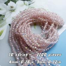 1pc/10pcs Fashion Minimalist Bright Color Glass Crystal 4mm Flat Beads Jewelry DIY Craft Supplies
