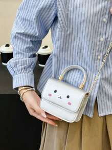 Nieuwe modemeisjes effen kleur schattige schoudertas, stijlvolle meisjes crossbody tas met muntbeurs