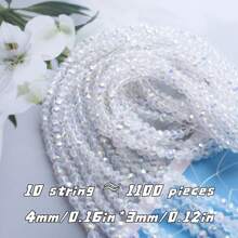 1pc/10pcs Fashion Minimalist Bright Color Glass Crystal 4mm Flat Beads Jewelry DIY Craft Supplies