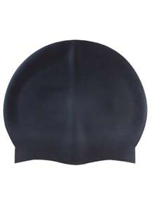 1pc Plain Silicone Swim Cap With Ear Protection, Waterproof Swimming Gear Suitable For Short, Medium & Long Hair, Soft, Comfortable, Non-Slip & Easy To Wear - Multicolor - View 3