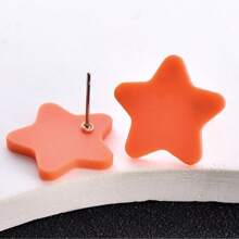 1 Pair Acrylic Premium Frosted Geometric Stud Earrings For Women, Holiday Party Wear Ear Jewelry - Round - View 16
