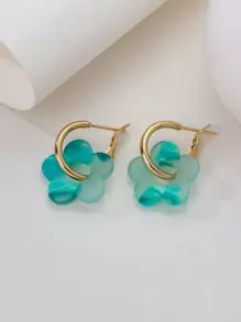 1 paire de boucles d'oreilles acryliques minimalistes et de luxe, légères et bleu clair, convenant aux femmes pour un port quotidien, parfait cadeau pour les amis