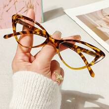HAITONGCR 1 pieza Gafas de lectura con montura de ojo de gato para mujer, marco versátil y de moda, apto para uso diario en TV, teléfonos y computadoras